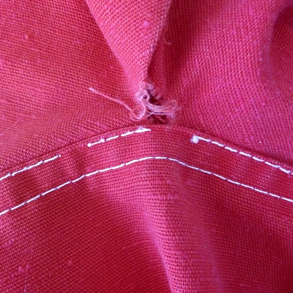 VTG 70s Pat Sandler Red Canvas Jacket Cropped - Picture 8 of 8